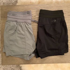 The North Face, M, shorts.  Black (or sage green).